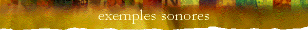 exemples sonores